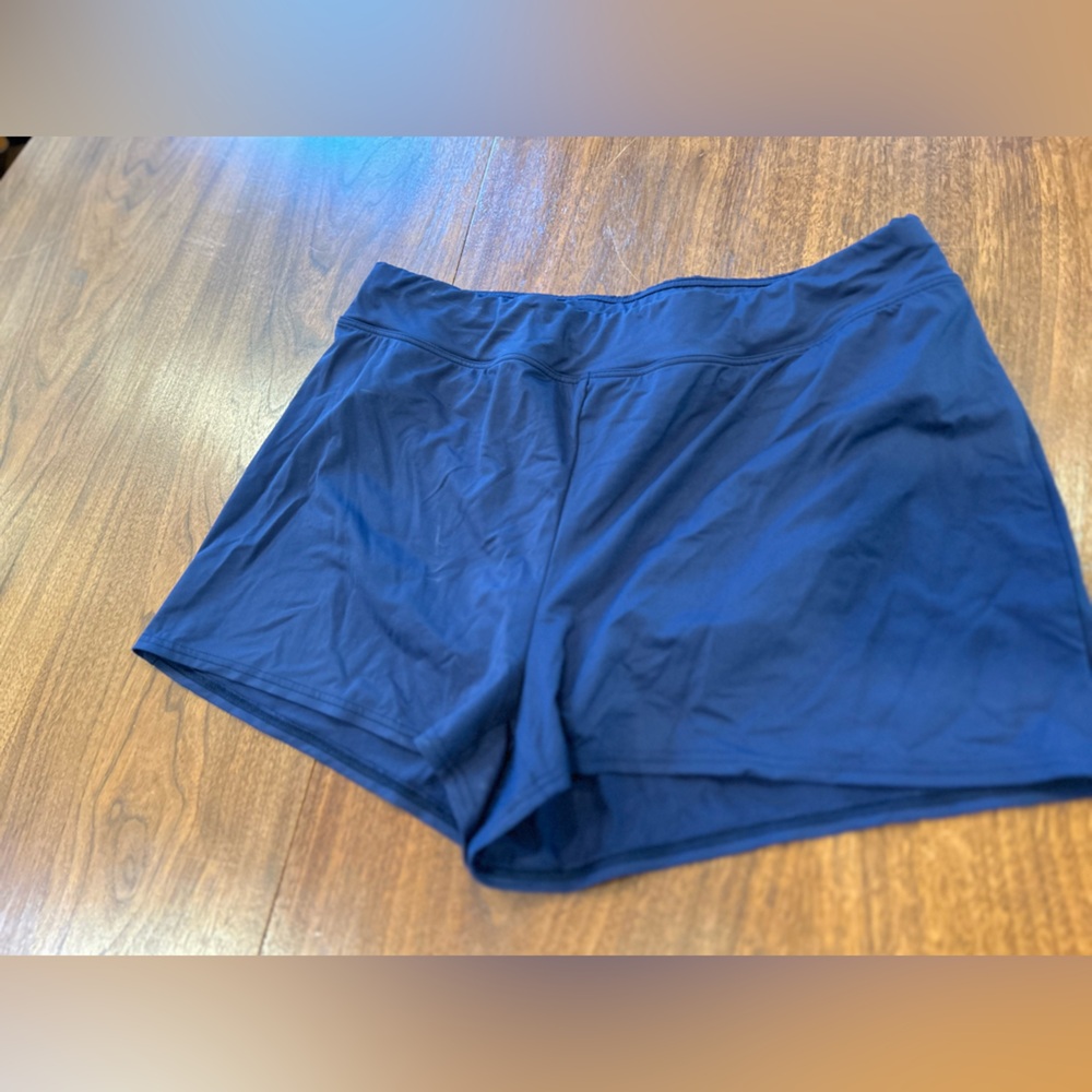 Lands' End navy swim shorts